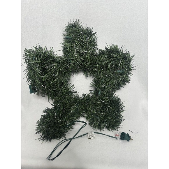 Christmas Star White Lights Greenery Vintage 1990s Old School Christmas - Picture 2 of 6
